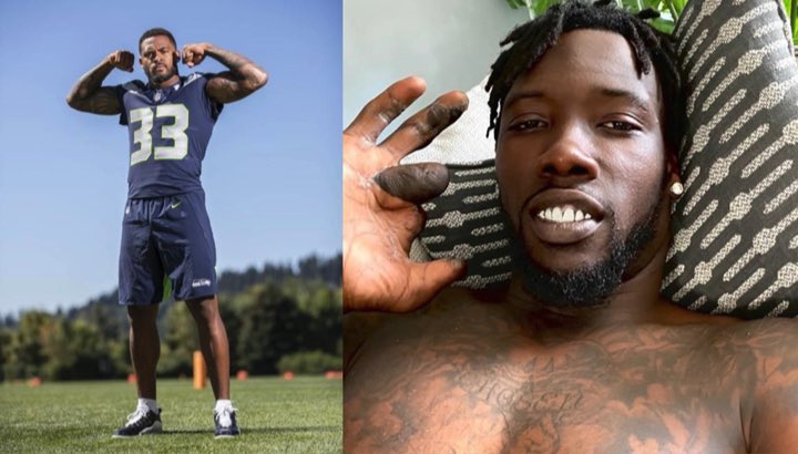 Jamaal Adams when he ties a defensive lineman with one hand in career Interceptions on an absolute GIFT from Taylor Heiney😎 #Seahawks #blitzboy #linebacker <a href="/Prez/">Jamal Adams</a> <a href="/UDWJPP/">Jason Pierre-Paul</a>