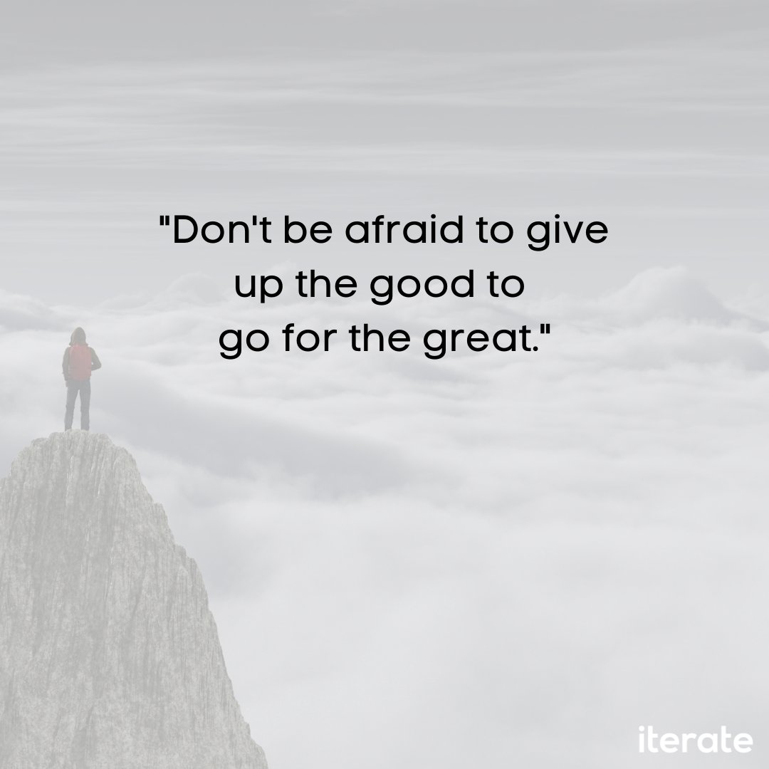 iterateiterate's tweet photo. "Don't be afraid to give up the good to go for the great."
Happy weekend!
#digitalmarketing #iterate #iteratemarketing #success #motiivation #motivational #inspirational #quotes https://t.co/DlisZ0FOGn
