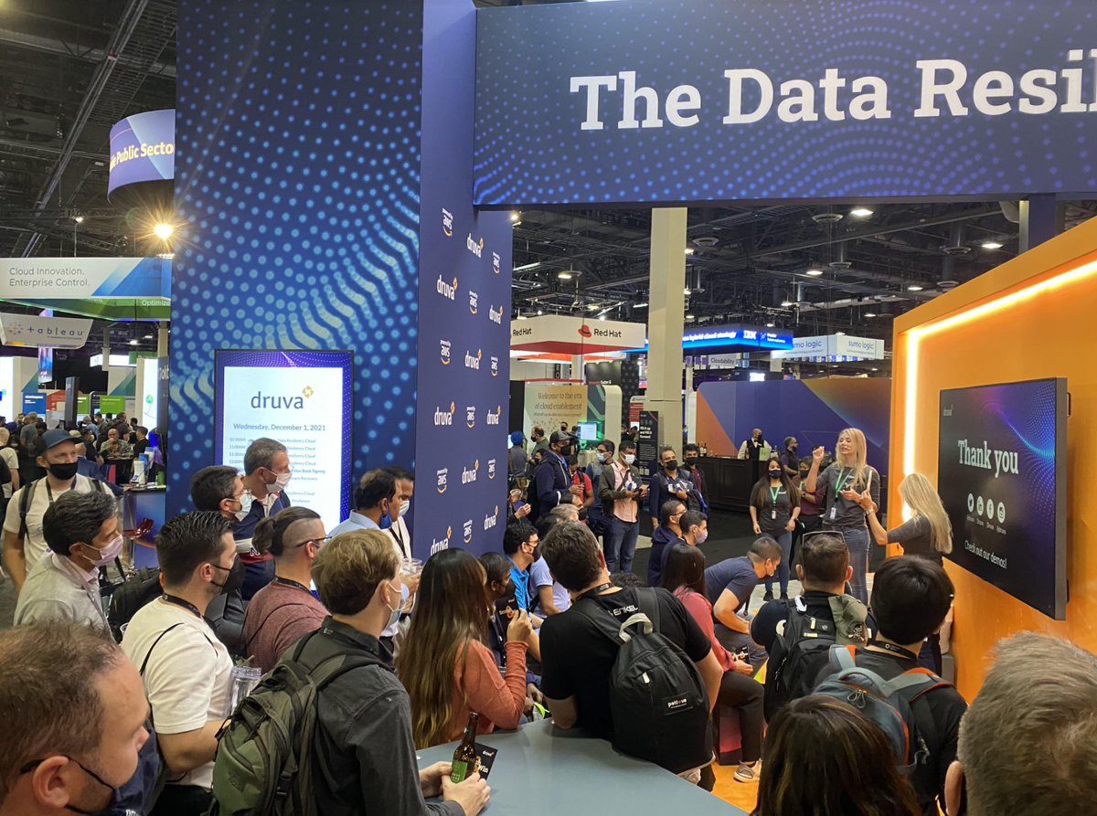 Stop by Booth #1341 to meet our product experts, who are happy to have a chat and run you through a demo of our solutions including The Druva Data Resiliency Cloud. druva.info/3G24PRE #reinvent21