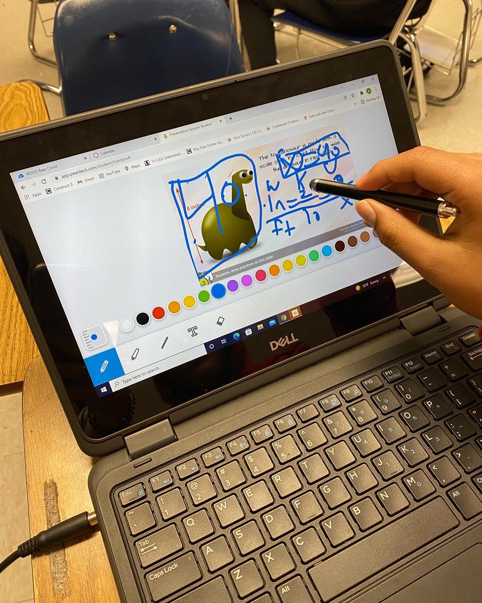 WSISD_Math's tweet photo. Students in Ms . Westbury’s room got right back to learning by using Pear Deck to solve proportions! #bearsdefyinglimits https://t.co/eifhOAKjdL