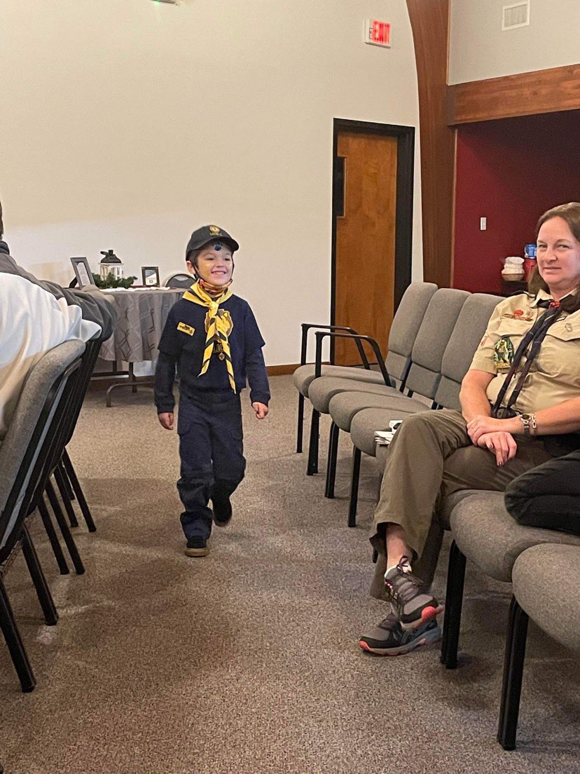 JennyBlake83's tweet photo. Elijah received his Lion rank at Cub Scouts tonight! 🎉 https://t.co/9WVg9jxRn7