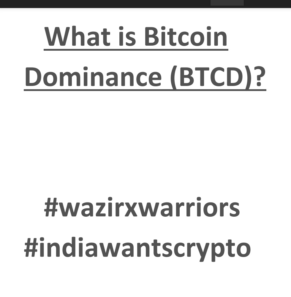 airdroptank's tweet photo. Bitcoin Dominance (BTCD)??

#Bitcoin #Dominance is a metric that determines how much share of the overall crypto market share is owned by Bitcoin.

At present, Bitcoin Dominance is 42.15

#NFA #DYOR

#wazirxwarriors #indiawantscrypto https://t.co/mgvlhqYVLy