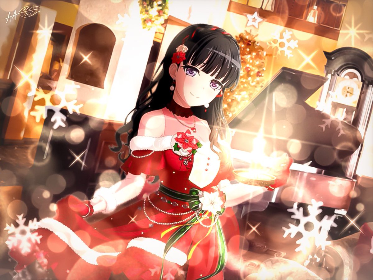 Since Rinrin was the 2 stars for the Roselia Christmas cards, I