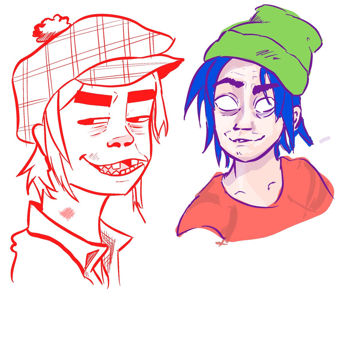 Been doodling 2d from <a href="/gorillaz/">gorillaz</a> a lot lately