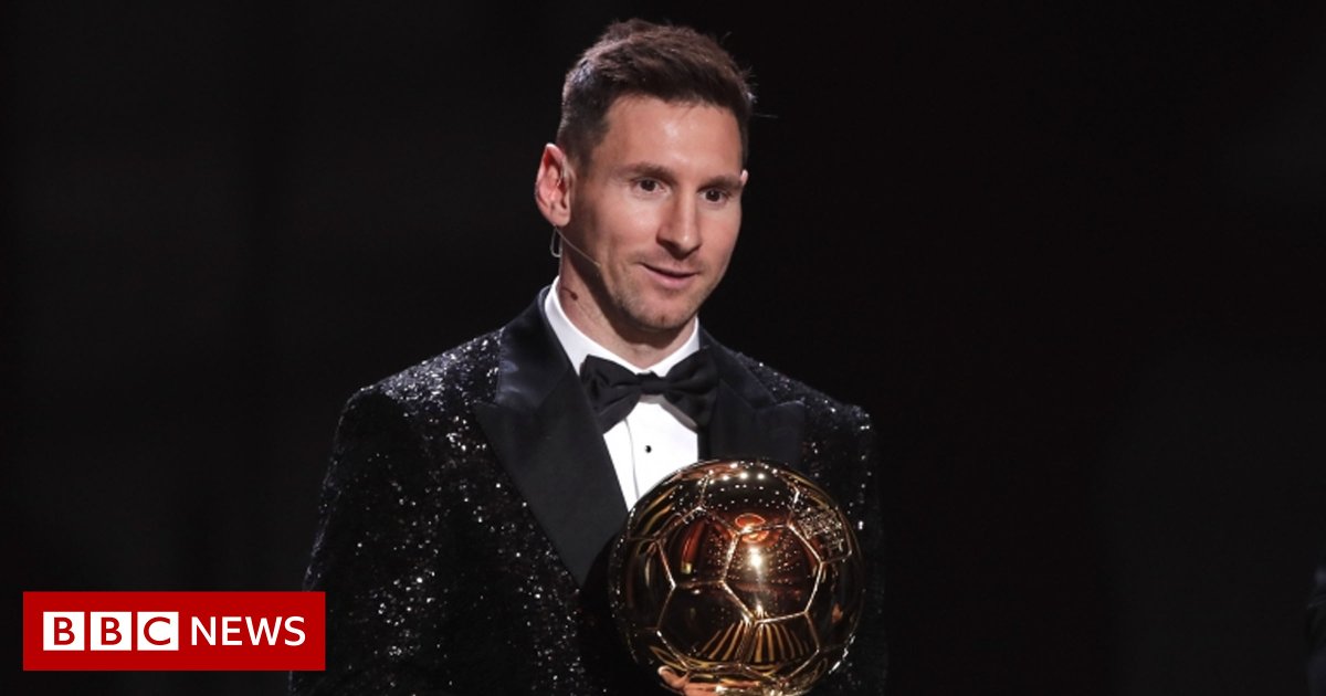 Messi wins record seventh Ballon d'Or bbc.in/3d2IBCO
