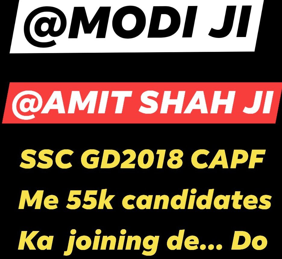 Keshavyadav2720's tweet photo. #Sscgd18_7DecDelhiChalo

To 55k Medi-fit Youth
#JUSTICESSCGD2018
योग्य युवा की योग्यता को नकारा जा रहा है
इस विश्व गुरू आयावर्त में,हो क्या रहा है
भावी देश के रक्षक,देश के लिए कुछ करके दिखाएंगे
उन्हें उनके हक से वंचित करके आप क्या कर पाएंगे
@HMOIndia @PMOIndia @sscchief https://t.co/AIqtX97yj9