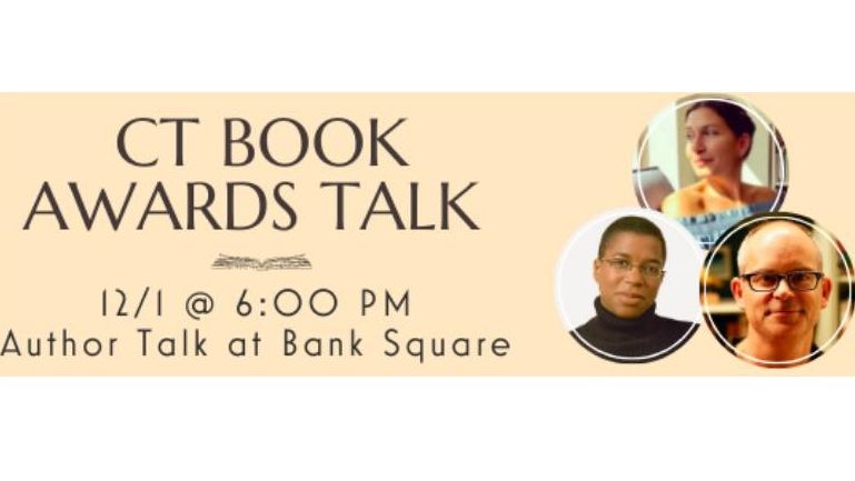 CTBookCTH's tweet photo. The CT Book Awards Reading Tour continues this Wed., 12/1 at 6pm, in-person at @bsb_savoy featuring #DanielleVogel, @ainissaramirez and #JothamBurrello!
For more info. & registration details visit: https://t.co/RgQKvUkPC0
#readingtour #ctbookawards #ctlitfest #cthumanities https://t.co/G9LOX26Bft