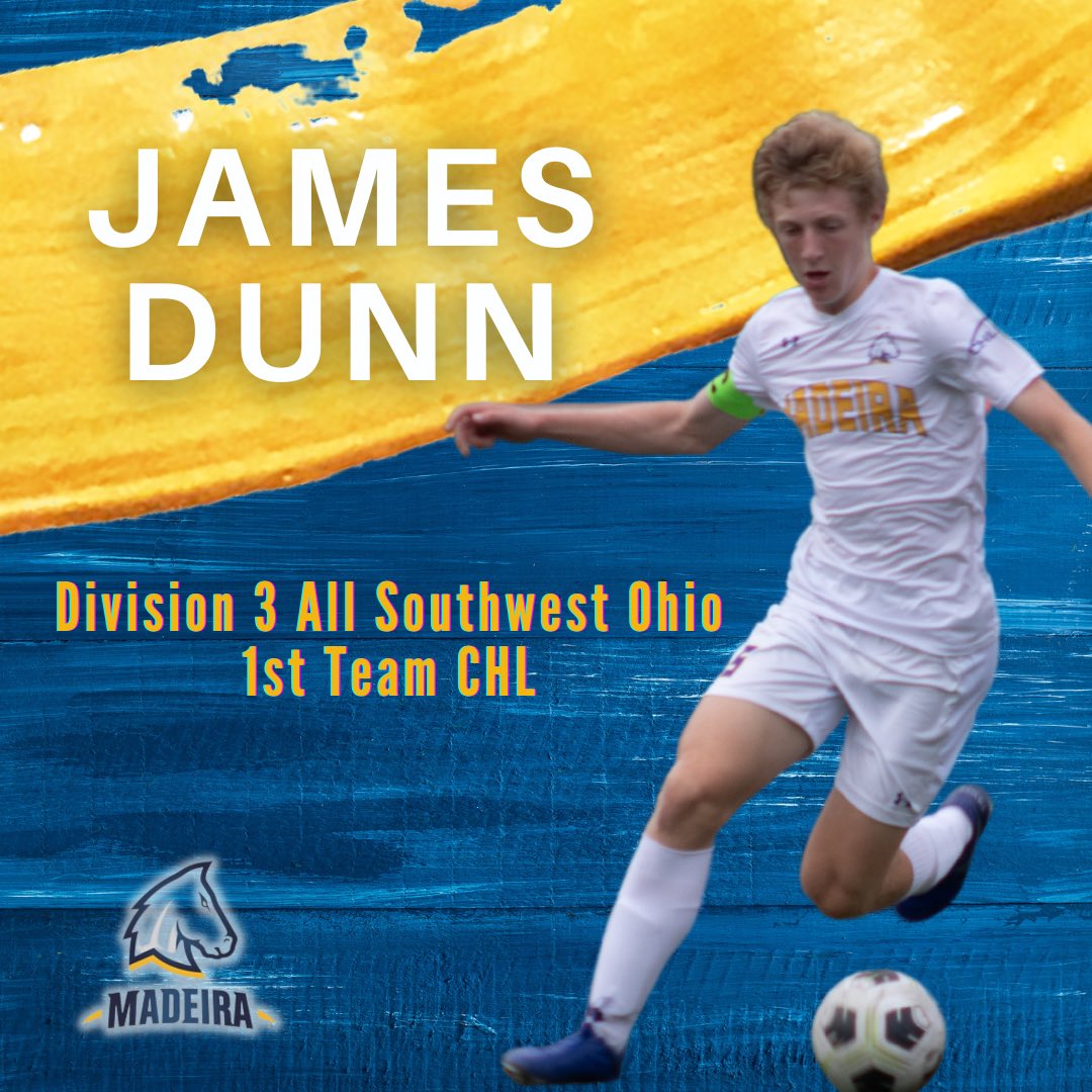 Next up on the honor roll is James Dunn.  First Team CHL and All Southwest honors 2 years in a row.  Congrats James! <a href="/madeiraath/">Madeira Ath Dept.</a>