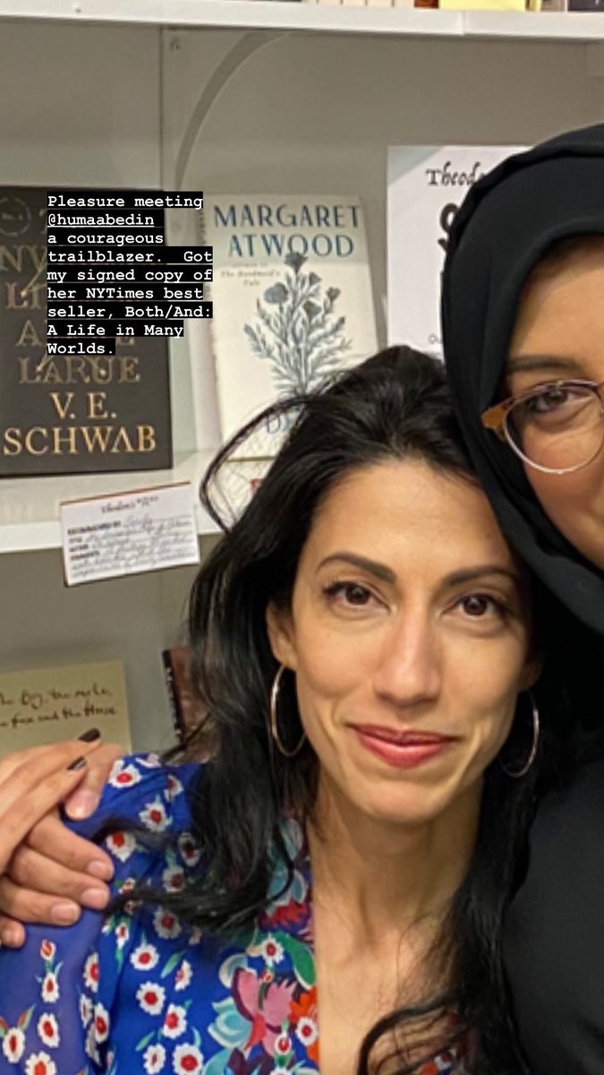 AzraKhalfan's tweet photo. @HumaAbedin @concordiaforum @MMuddassarAhmed @keithellison @DebbiAlmontaser @DrRosena Loved listening to you and the amazing moderators. So happy we were able to meet in person and love my new signed book! https://t.co/N9rAnEQwOC