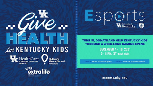 GenG's tweet photo. The #GiveHealth streamathon is officially live on Dec 4th!
We will be matching up to 5K in donations so come watch content creators, @KentuckyMBBโs Lance Ware, and others help raise money for KCHKids! @ukyesports #UKxGenG
๐: https://t.co/jJU174YytM https://t.co/ohyHNf0I7d