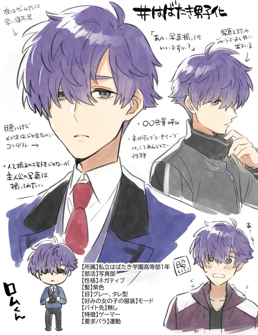 写真部ネガティブゲーマー君 #はばたき男子化 