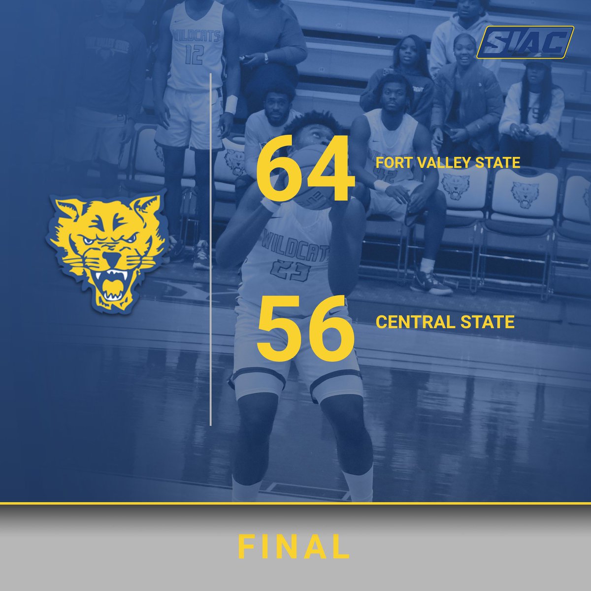 Jamarcus Scott netted the final bucket with 8 seconds left as the Wildcats won the final 5 minutes in a 64-56 victory over the Marauders of Central State! Doucet and Mitchell led FVSU with 17 and 14 points.