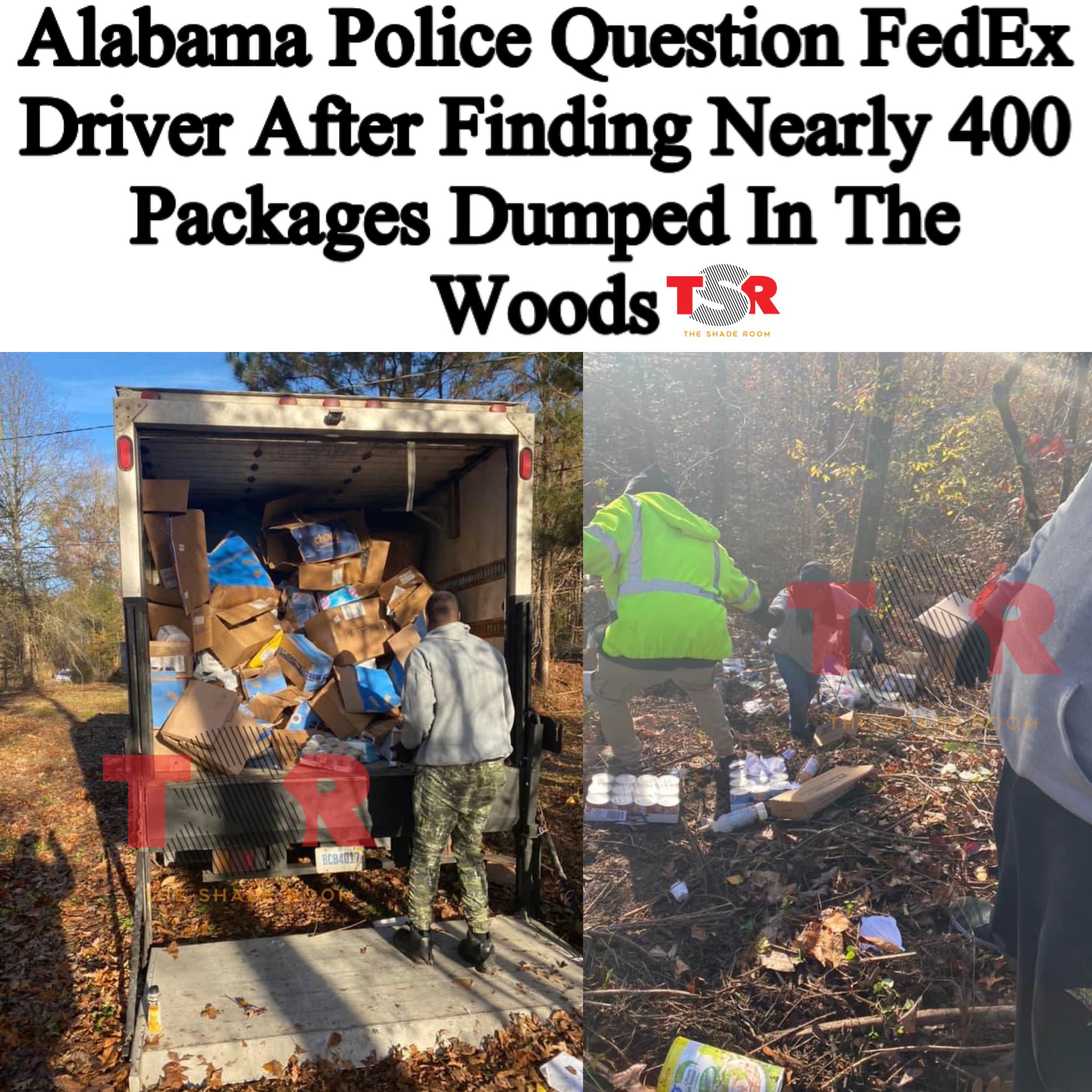 fedex driver dumped packages alabama