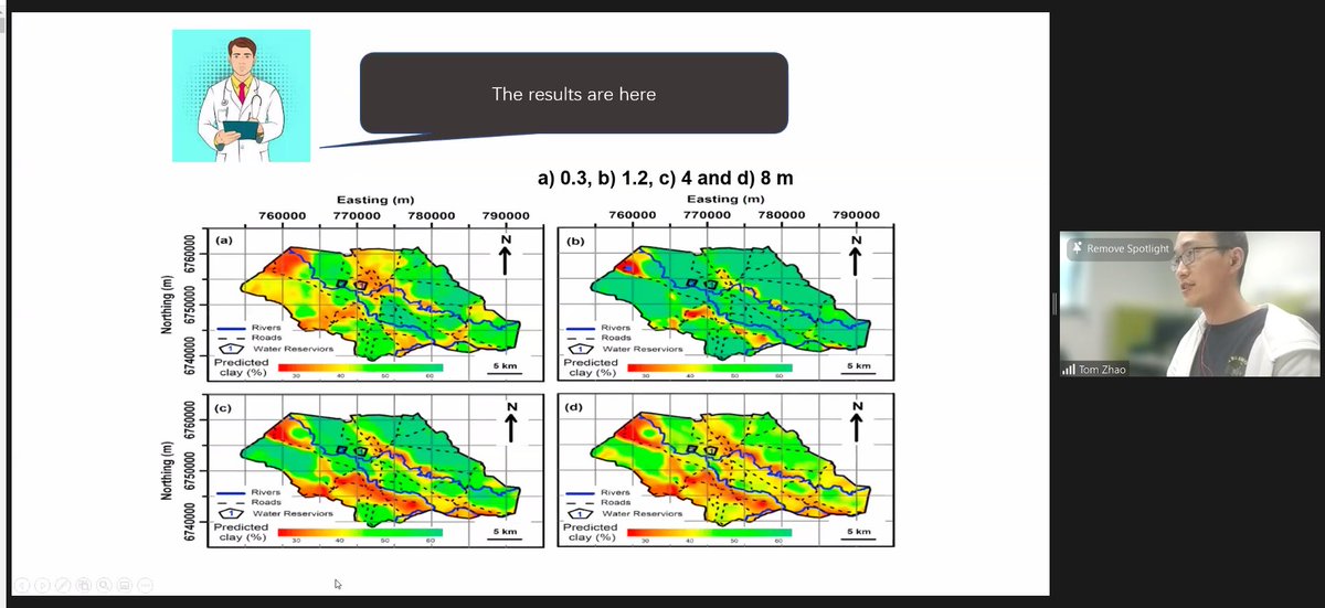 ezzatweets's tweet photo. In a Tom double-header, Tom Zhao shares his work #modelling #clay and #waterstorage using #EM and uses his work to figure out why the #MurrayBasin is losing water @sydneyunigeo @Sydney_Uni #virtualgesss @GeoSocAustralia https://t.co/nhc2wkEui3