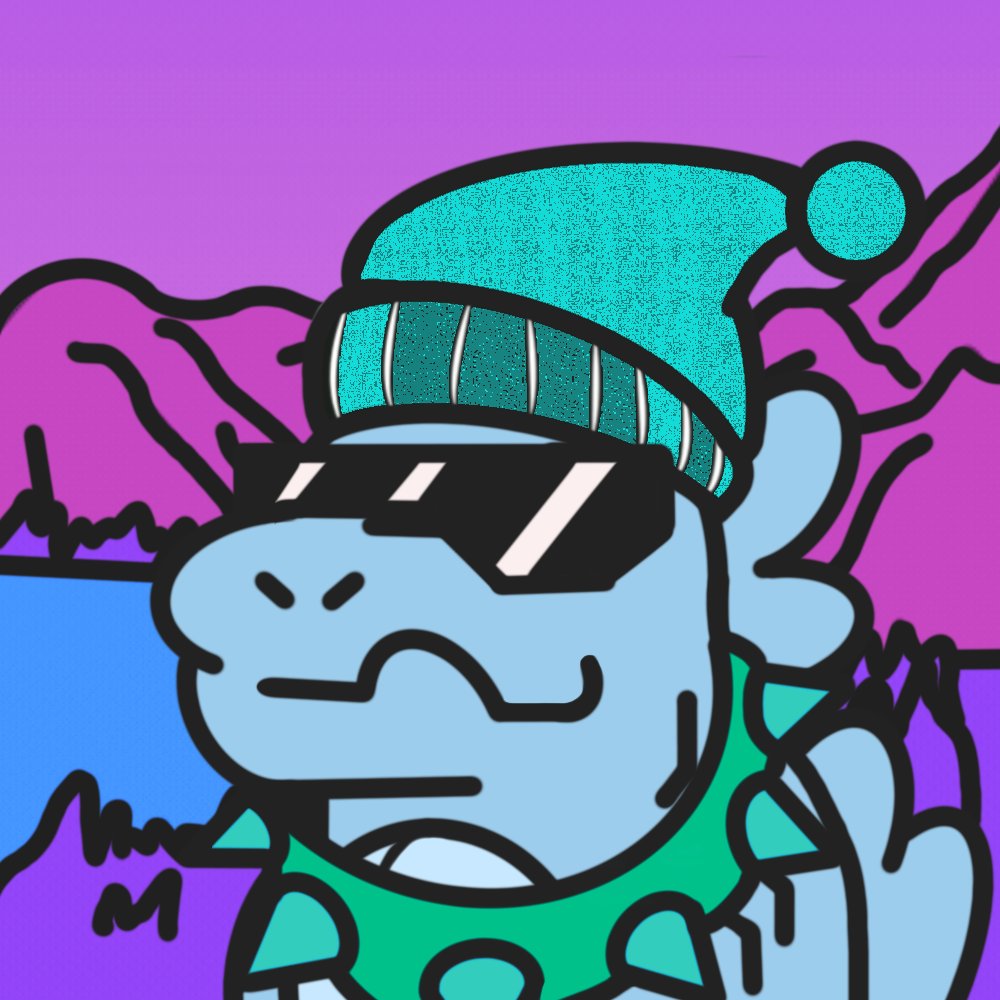 GuruSolana's tweet photo. bought 2 @CoolBabyKaiju  i look now and the 2X since lmao but these are cute and cool looking different art vibe no [pixels https://t.co/9fpHbhGrNl