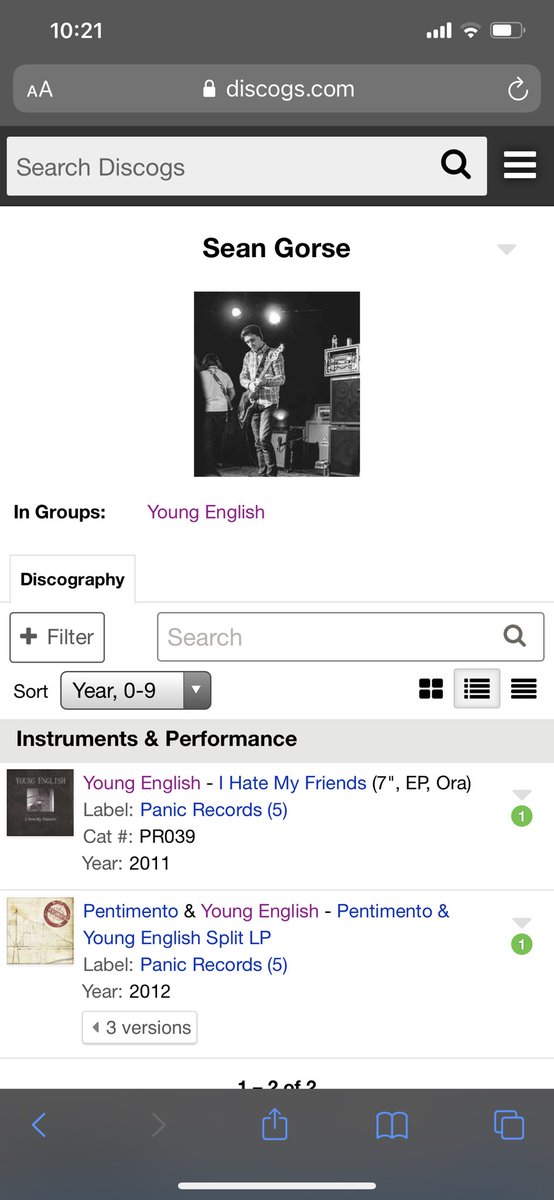 someone made us artist pages on discogs. that person clearly hates chris