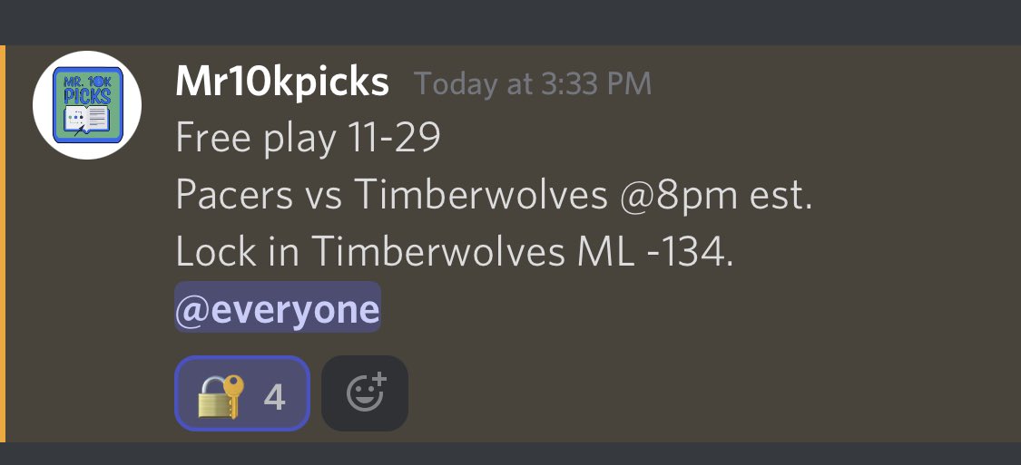 mr10kpicks's tweet photo. First free play for discord cashes https://t.co/xkz5TOKqWb