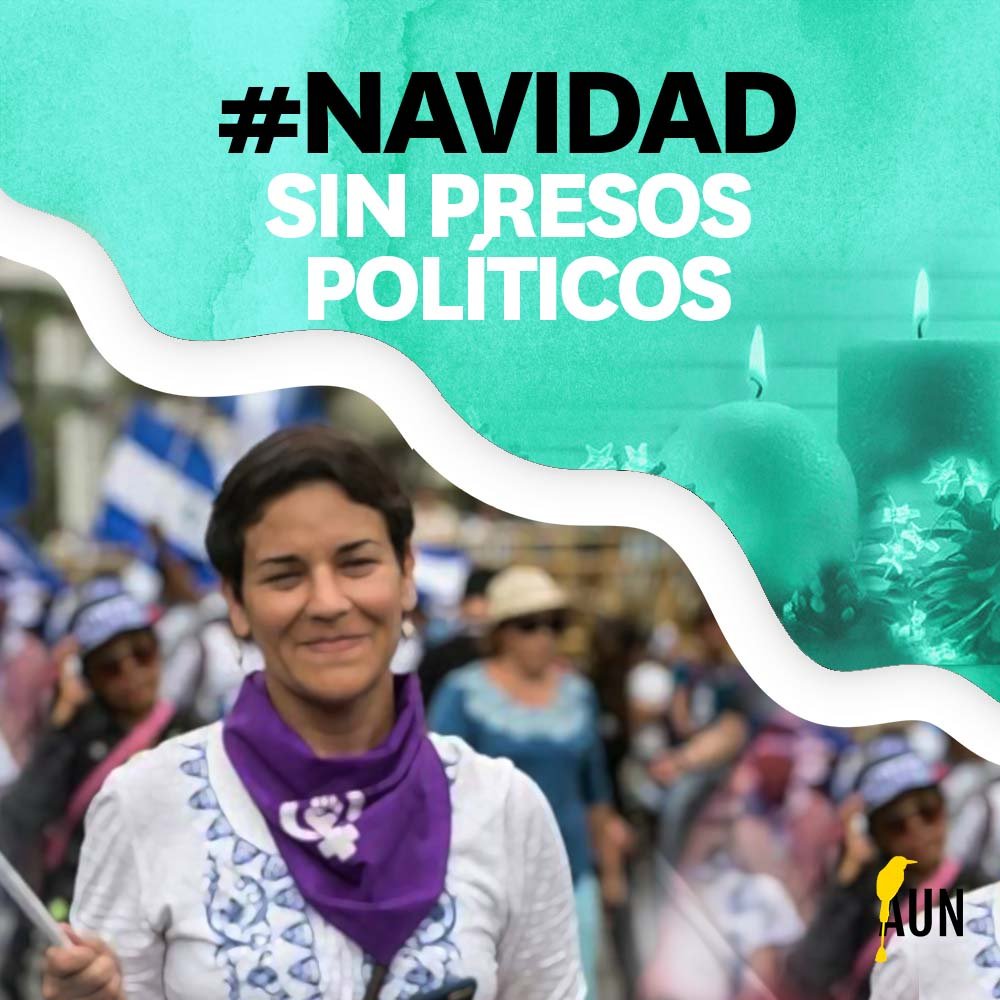 AUNNicaragua's tweet photo. Tamara Dávila y todas las presos políticas tienen que estar con sus familias en esta Navidad 
📌https://t.co/CbWhZhsANW

#NavidadSinPresosPoliticos #SOSNicaragua #Nicaragua @TamaraDvila3 @pxmolina @Montesof @lapolitigata @PiruloAr @MadeCaracas @UnidadNic @MariaTBlandon https://t.co/QUkyXjE8Ly