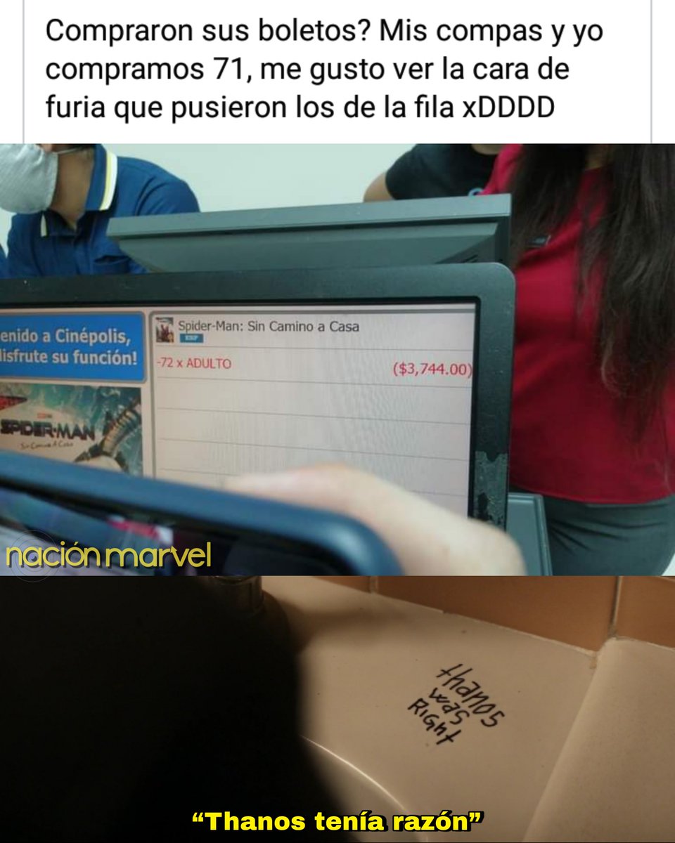 La razón por la que muchos no alcanzaron boletos🥲

#SpiderManNoWayHome