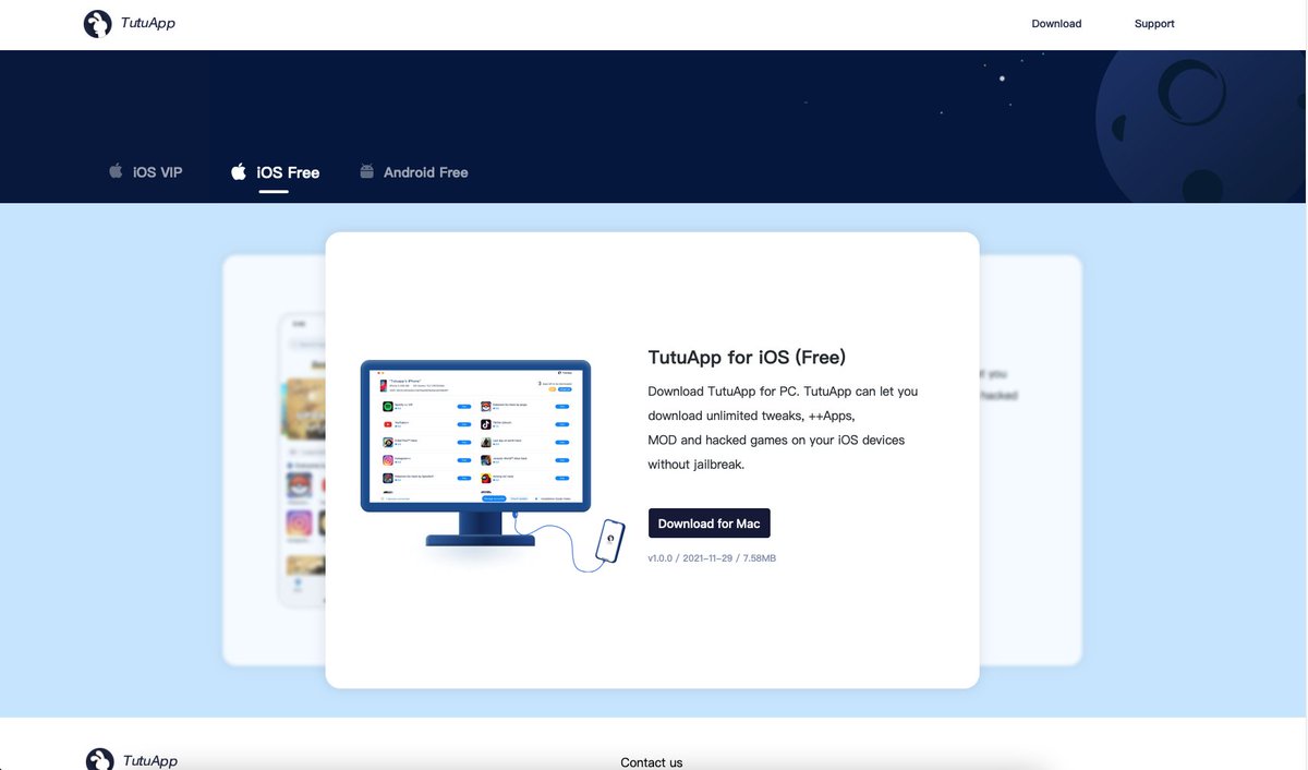TutuApp_vip's tweet photo. We have updated our official website:https://t.co/6TbJD9TYG9 and https://t.co/ivFr0r32SV, also we have added the Mac version of TutuApp. Now you can use TutuApp on the Mac for free. Here is the turtal vedio: https://t.co/y9XG1Fpdd0 https://t.co/HqEJPjH7mi