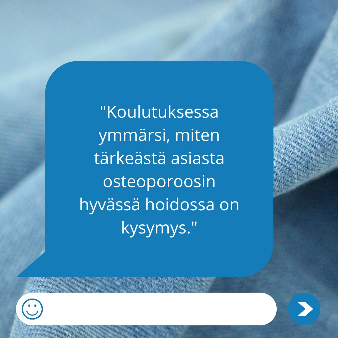 Luustoliitto's tweet photo. Ammattilainen: Havaitsetko osteoporoosin tunnusmerkit? Hae mukaan Luustohoitajan täydennyskoulutukseen viimeistään 10.12.2021: https://t.co/GWUnqK7u3P

#rakastaluitasi #luustohoitaja #osteoporoosi @ArcadaUAS https://t.co/nn9ClebrVR