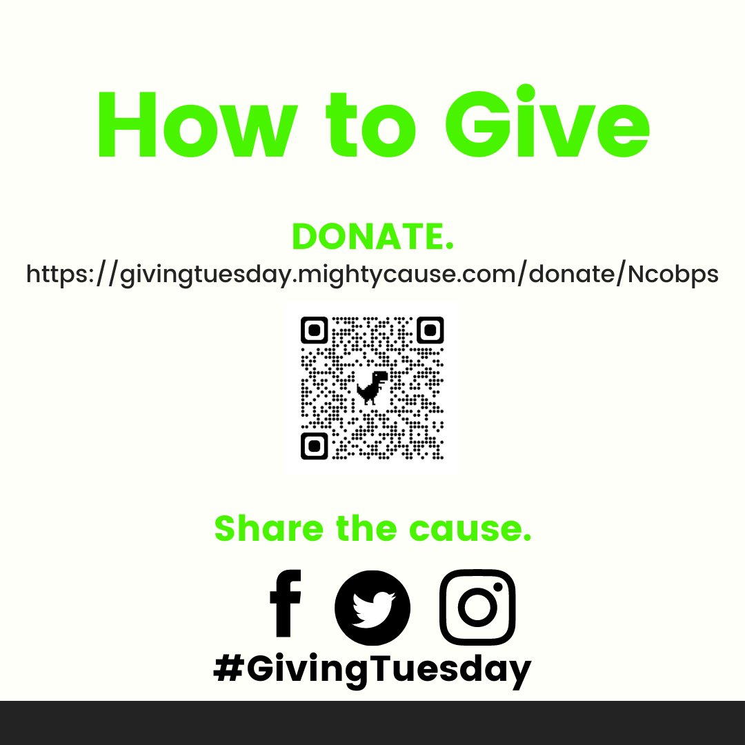 If you would like to join the cause, visit givingtuesday.mightycause.com/donate/Ncobps 3/3