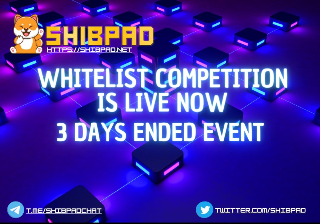 CryptoWomanNFA's tweet photo. 🚨WHITELIST COMPETITION🚨
@shibpad is a decentralized next level launchpad on the #BSC!

⚡Whitepaper released
⚡Full Techrate Audit complete
⚡Big marketing campaign
⚡Website redesign next quarter
⚡high burning rate
⚡CMC &amp; CG fast Track

Only 500 winner whitelist spot! https://t.co/aSPOND8xR3