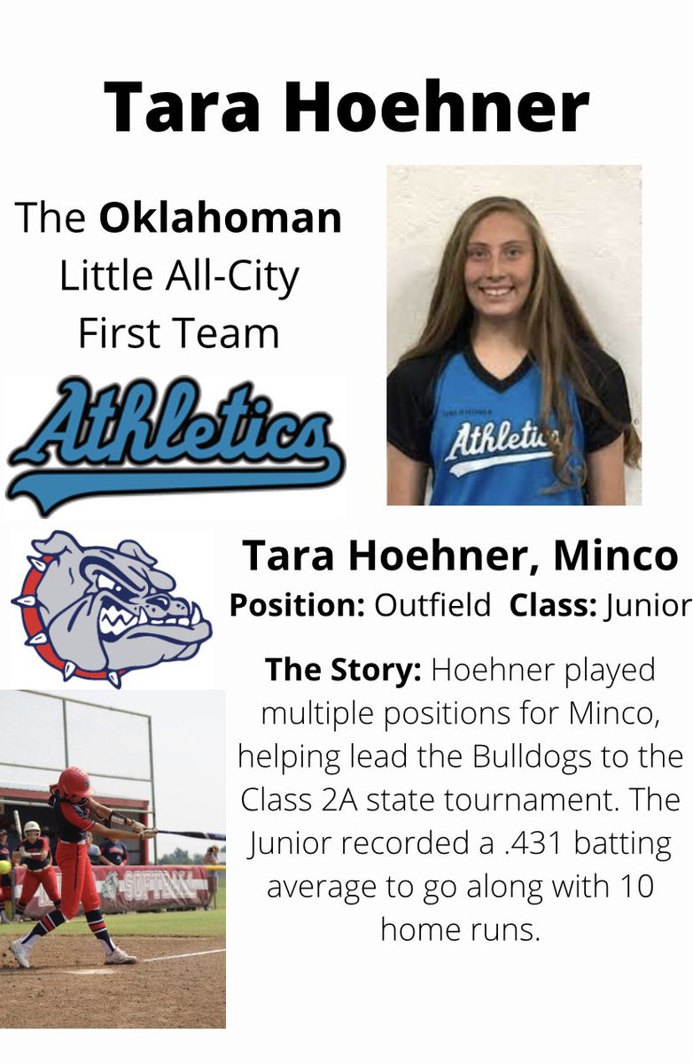I am very honored to have been chosen as an outfielder on The Oklahoman Little All-City First Team!