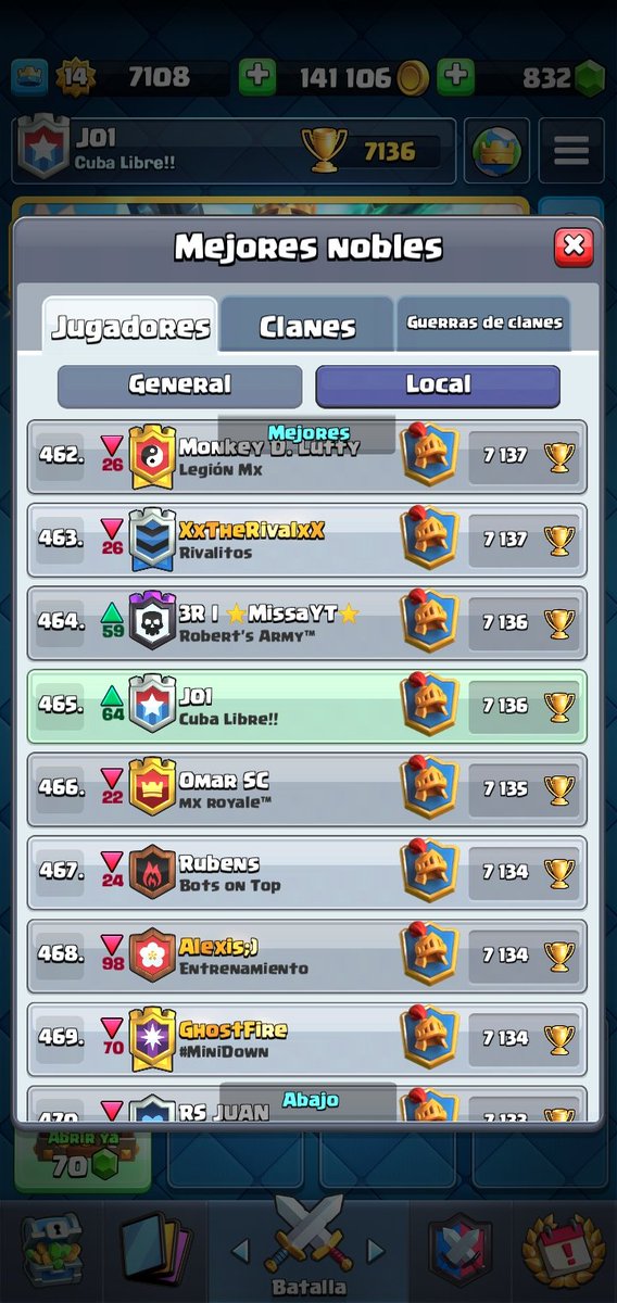 Aquí concluimos, la próxima con todo para top 3000 💪🏽