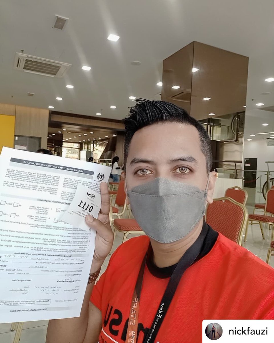 msumcmalaysia's tweet photo. Stay safe!π·Posted @withregram β’ @nickfauzi Alhamdulillah done β
booster vaccine, so smooth the process βΊοΈ, tqsm @msumcmalaysia staff & volunteer #sofriendly #pfizerbooster #msumedicalcentre #vaccinationdoneβοΈ
#CaringHealingEducating
#MSUMC
#LindungDiriLindungSemua https://t.co/7SpdysA1aO