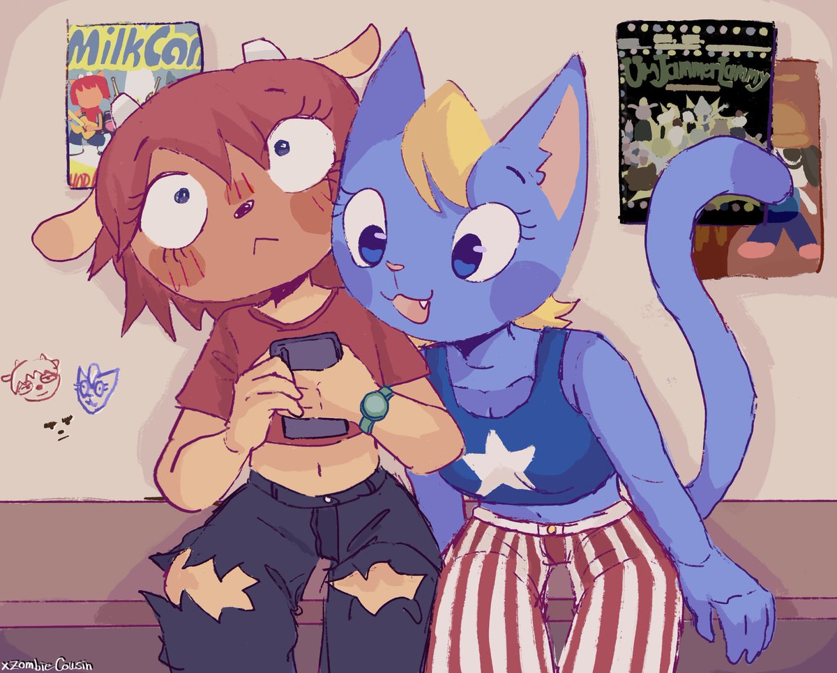 C3LINE_S9's tweet photo. Too close……😳
#ParappatheRapper #parappa #umjammerlammy #lammy #katykat
#fanart https://t.co/gRyIvPYHxb