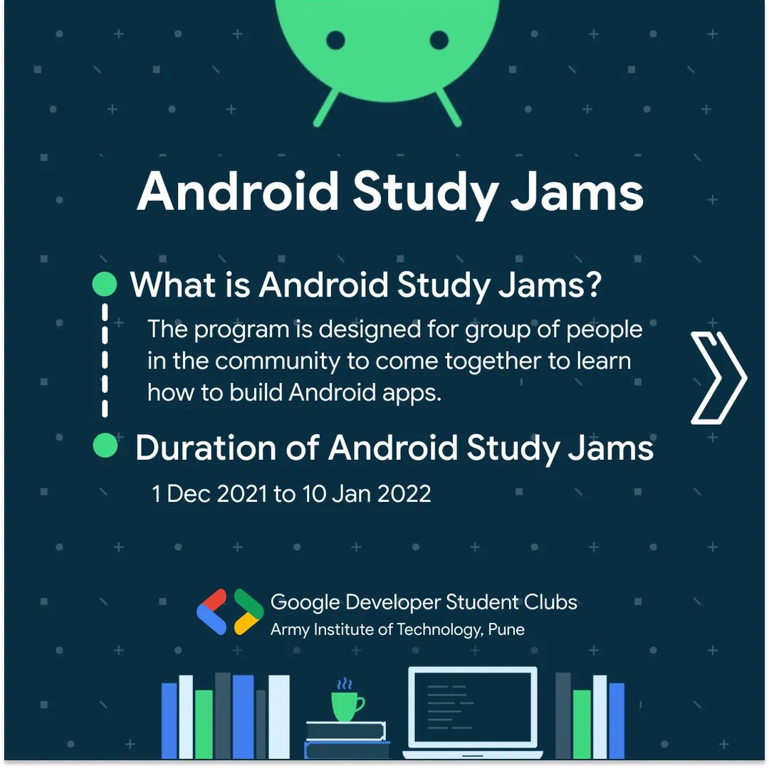 dsc_ait's tweet photo. Android Study Jams 2021

We are again back for those who want to learn Android Development📱💻

This year we are planning to host some exciting sessions. 

#androidstudyjams #android #kotlin #googledevelopers #AndroidStudyJams #androidstudyjams2021 #googledeveloperstudentclubs https://t.co/lZArYpFZCO