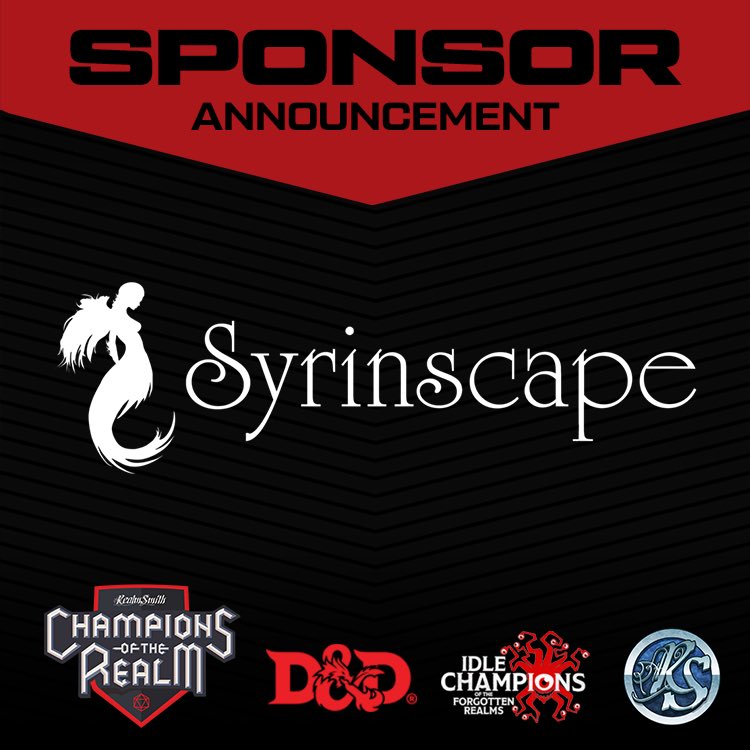realmsmithtv's tweet photo. @syrinscape will join @Wizards_DnD @idlechampions @SatinesQuest @forgeddice @lastgameboard A PvP pit fight to crown the ultimate champion! Get updates at: https://t.co/1JAH1RhTra
*
*
*
#dnd #dungeonsanddragons #ttrpg #tabletoprpg #realmsmith #idlechampions #championsoftherealm https://t.co/1mQcdJjdut