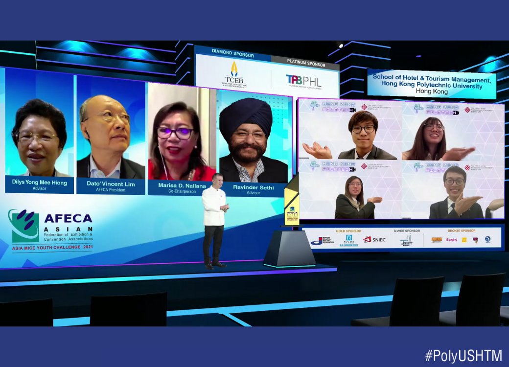 PolyUSHTM's tweet photo. #PolyUSHTM students shine in #AFECA Asia MICE Youth Challenge 2021! Congratulations to our undergraduate students who were named the Champion, who also scooped up the Best PowerPoint Presentation Award as well as The Most Knowledgeable Award.
So proud of you, #SHTMers! https://t.co/WvzxoIfxhM