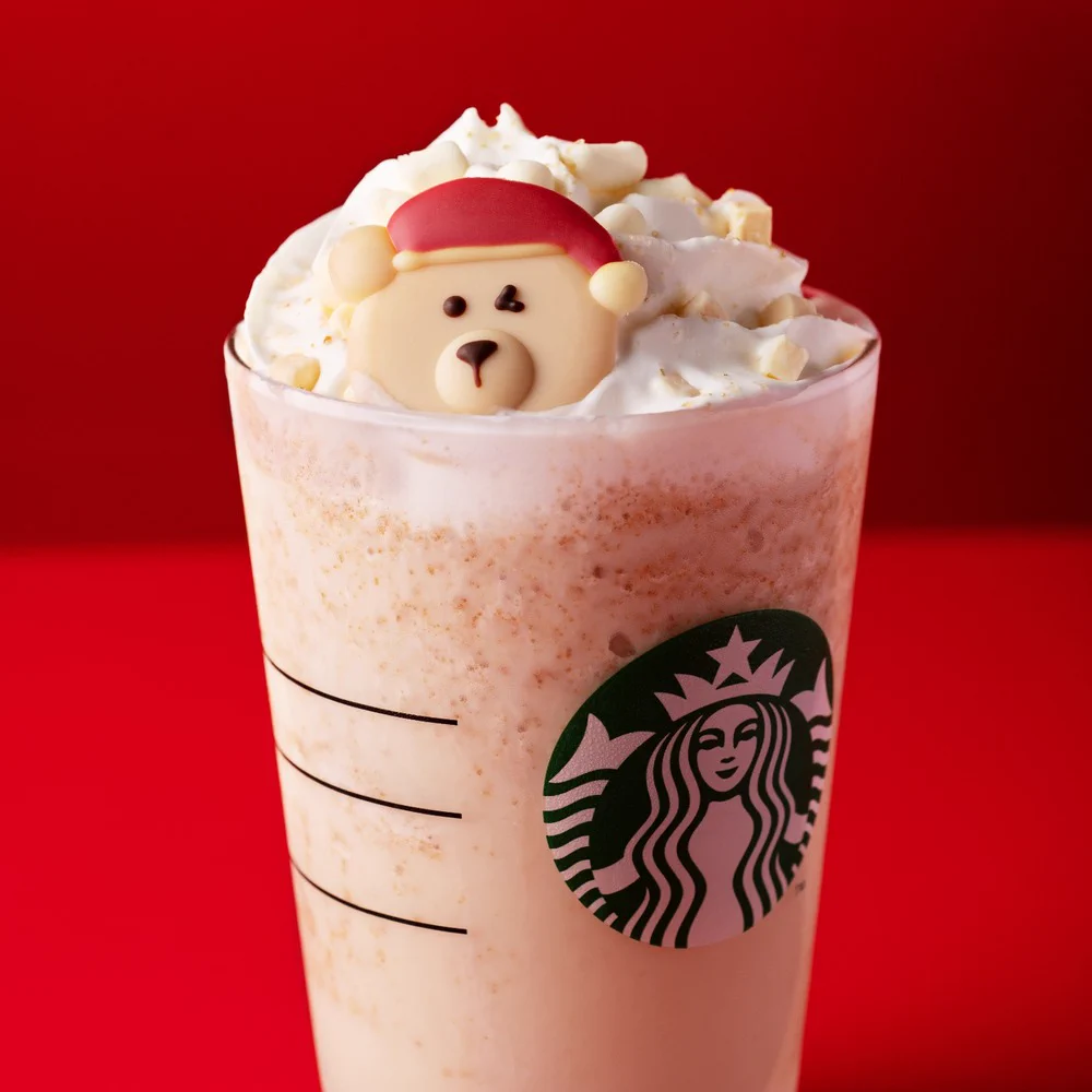 スターバックスのクリスマス限定！全フラペチーノを対象に「サンタ べアリスタ チョコレート」のカスタマイズが可能に！