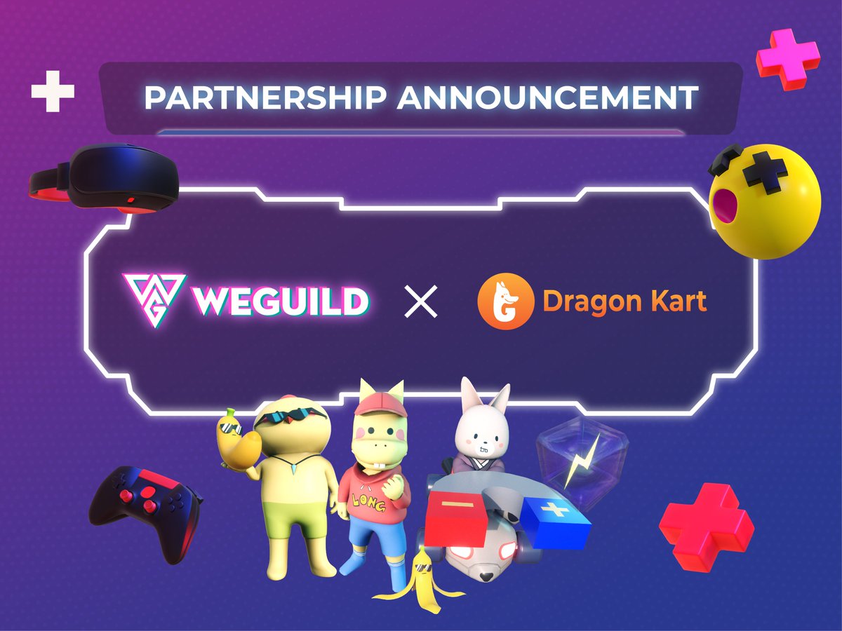 Weguildio's tweet photo. PARTNERSHIP ANNOUNCEMENT
#WeGuild has announced partnership with
@Dragonkartcom
- the first 3D NFT P2E battle racing game built on BSC
The partnership will ensure that the WeGuild community will be able to participate and actively earn in Dragon Kart!
Off to an amazing start https://t.co/CcLuTVSJQX