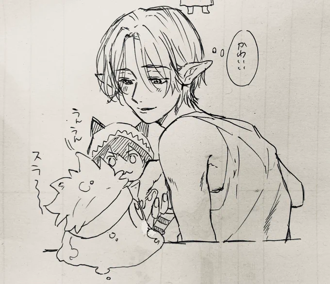 スライムれきとトロールラの初めまして妄想ラクガキ
僕がやりました顔のみやくんは描きたかっただけ。 