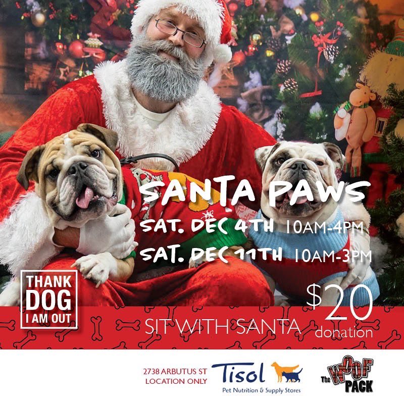 thankdogiamout's tweet photo. This weekend it’s time for our #SantaBooth @tisolpets on Arbutus Sat 10-4 some drop in spots available Can’t make it ?
Tomorrow is #GivingTuesday2021 pls think of us @thankdogiamout all donations over $25 tax receipts provided #Christmas2021   https://t.co/JWt5yjpjDK https://t.co/O4Qal6a0GW
