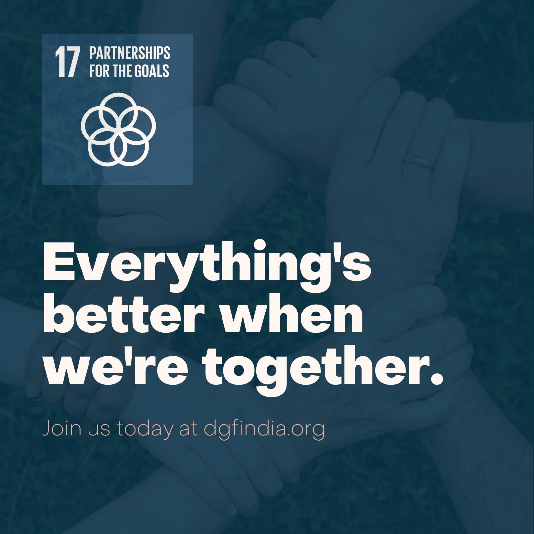 dgf_india's tweet photo. DGF is committed to the achievement of the #GlobalGoals through its many programs &amp; activities. We are open to partnership with individuals &amp; organisations working towards achieving the Goals. 

Visit https://t.co/X3TrJvMQKk to learn more about us. 

#sdgs #sdg17 #sustainblegoals https://t.co/OCf5fmwh2N