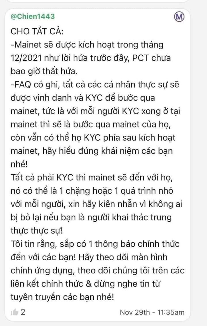 zpinetwork's tweet photo. @PiCoreTeam vietnam and pioneer world wish all to be kyc before mainet https://t.co/lwLMjCo4pA