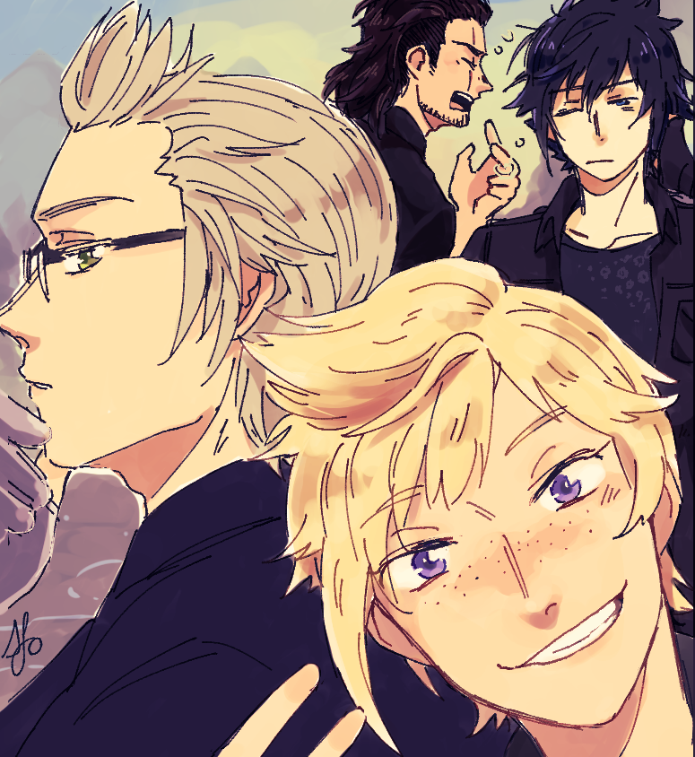 persnippety's tweet photo. #HBDFFXV Here's a redraw of the doodle I did in 2019 when I first cleared the game. https://t.co/nybCYtRo99