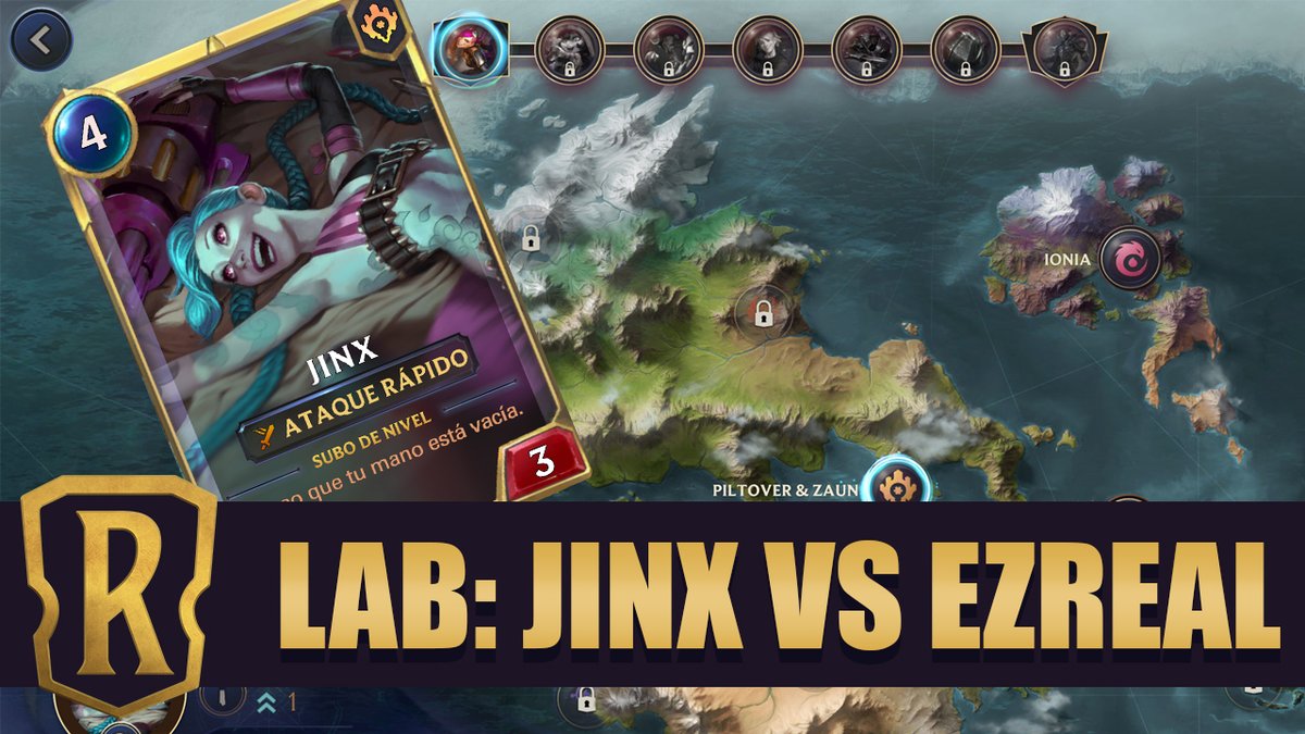 SEGUIMOS LA RUN DE JINX, VAMOS A POR TI EZREAL 
<a href="/RuneterraES/">Legends of Runeterra ES</a> 
<a href="/Frat3rnityES/">FRAT3RNITY</a> 
 #LegendsOfRuneterra  

youtu.be/VM7kZAGkpKE