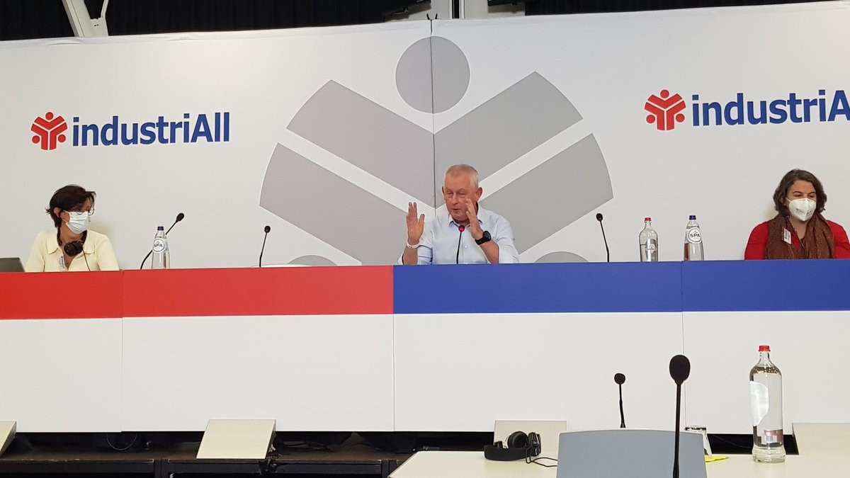 industriAll_EU's tweet photo. Thy hybrid @industriAll_EU Executive Committee meeting starts today. Members discuss #JustTransition #fitfor55 #recovery #Covid #collectivebargaining #BuildingTradeUnionPower etc. Also discussing detailed actions to implement our 2021-2023 Strategic Plan. 
#iAExCom @m_vassiliadis https://t.co/kRBAFULxPy