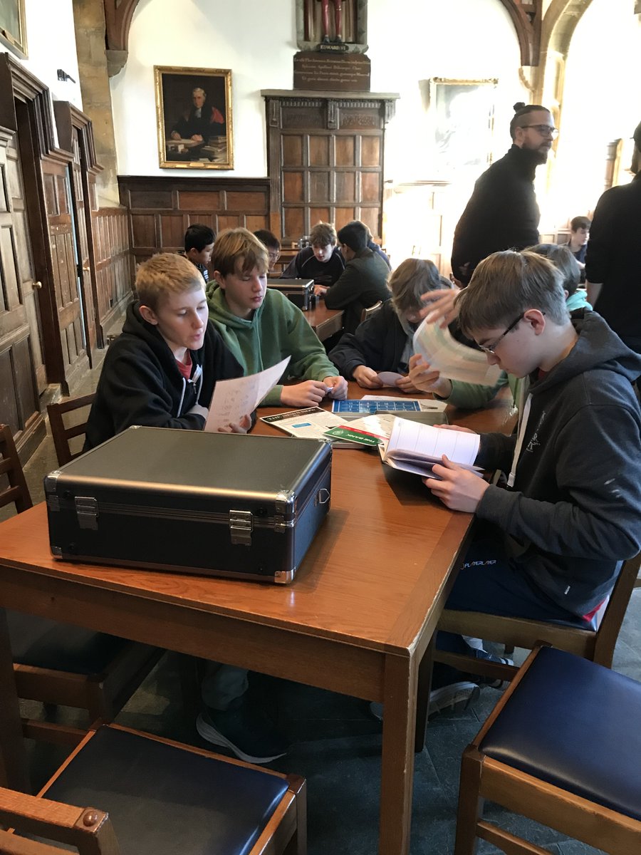 SherborneEvent's tweet photo. Our 5th Form enjoyed solving puzzles and clues to break into a safe as part of their table top Escape Room. Well done to the winning teams! Thanks to #EscapeGameEvents for running a wonderful afternoon. #Sherborne #SherborneEvents https://t.co/FcFIR8bA0M