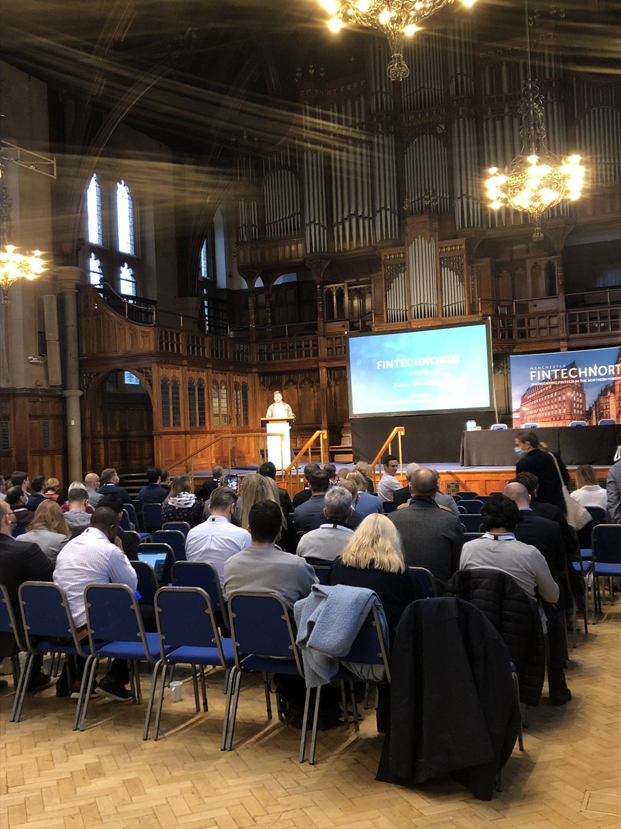 Great to see so many people in 3D and many more joining us online for the 4th annual #FTNMCR #fintechnorth conference. <a href="/OfficialUoM/">The University of Manchester</a> President &amp; VC opens the event talking about our ambition to he a leading academic institution for FinTech.