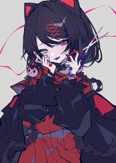 戌亥にハマりました
#今月描いた絵を晒そう 
#いぬいらすと 