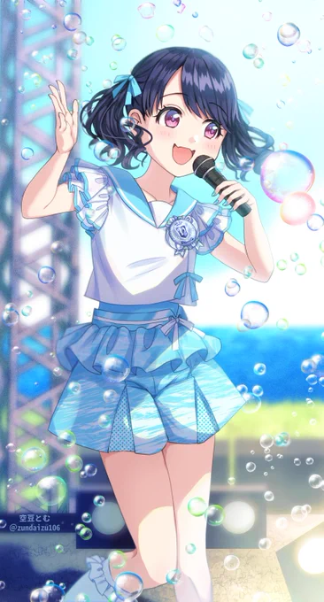 #今月描いた絵を晒そう 
智代子と樹里ちゃんと小糸ちゃんでした! 