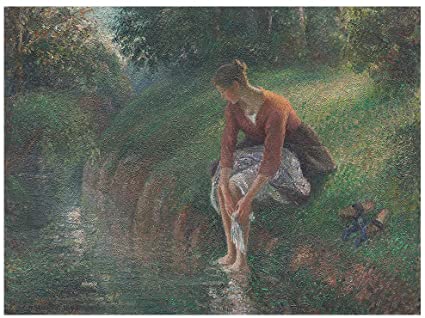 SiaArte's tweet photo. "Donna che si bagna i piedi in un ruscello" di #CamillePissarro conferma il suo amore per il fascino rurale della Francia 😊#diffondiamolabellezza https://t.co/o0OpDvUiNH