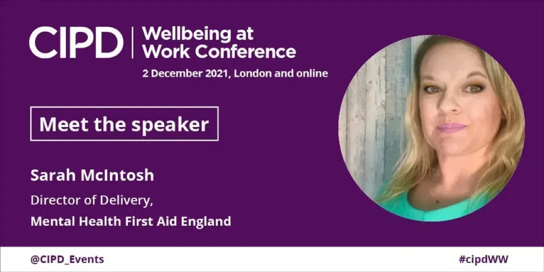 What managers should do or not do to support organisation wellbeing initiatives? Hear all about it from Sarah McIntosh at the @CIPD Wellbeing at Work Conference, in London or online, on 2 December. 

Discover the full agenda and register: buff.ly/3xtpjjz 

#cipdWW