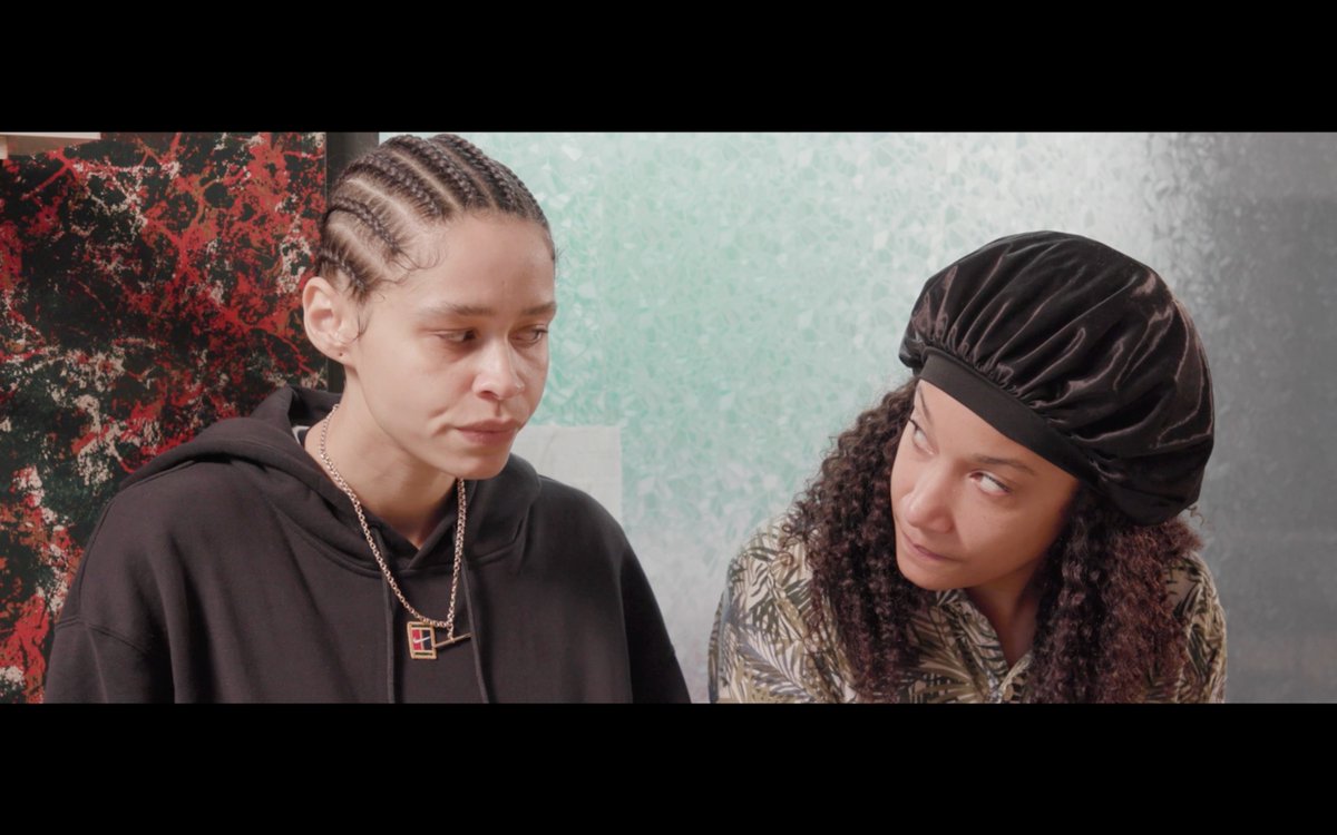 DroppedTea's tweet photo. Find your way to @PeckhamPalms salon to watch ‘A Vibe’ by @bolaagbaje  &amp; ‘Hair’ by @ElliotBWords https://t.co/zcnozWQbea